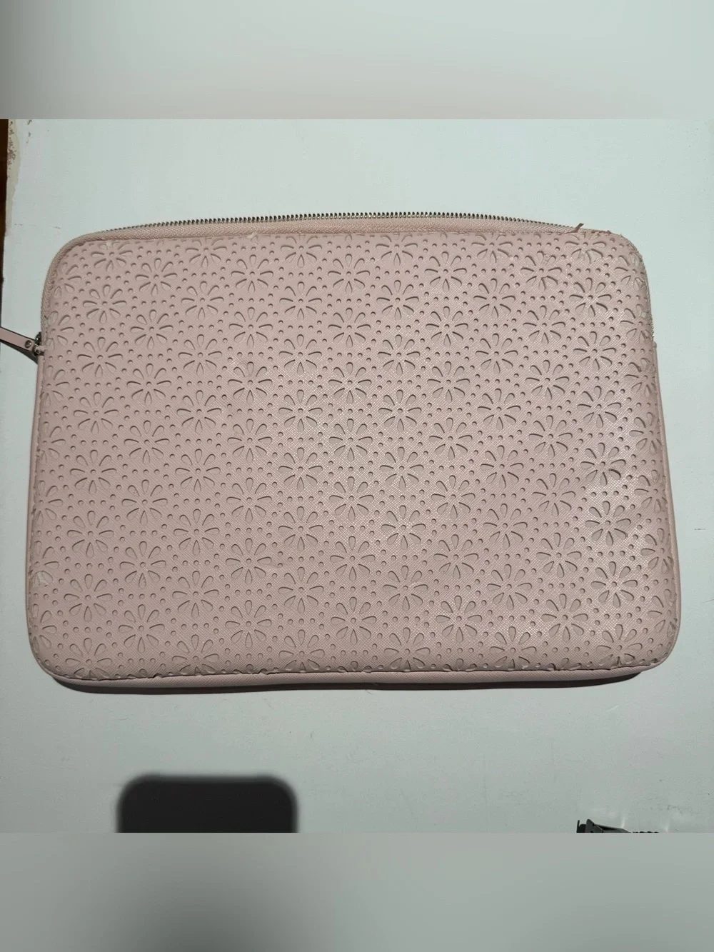 kate spade blush pink floral laptop case